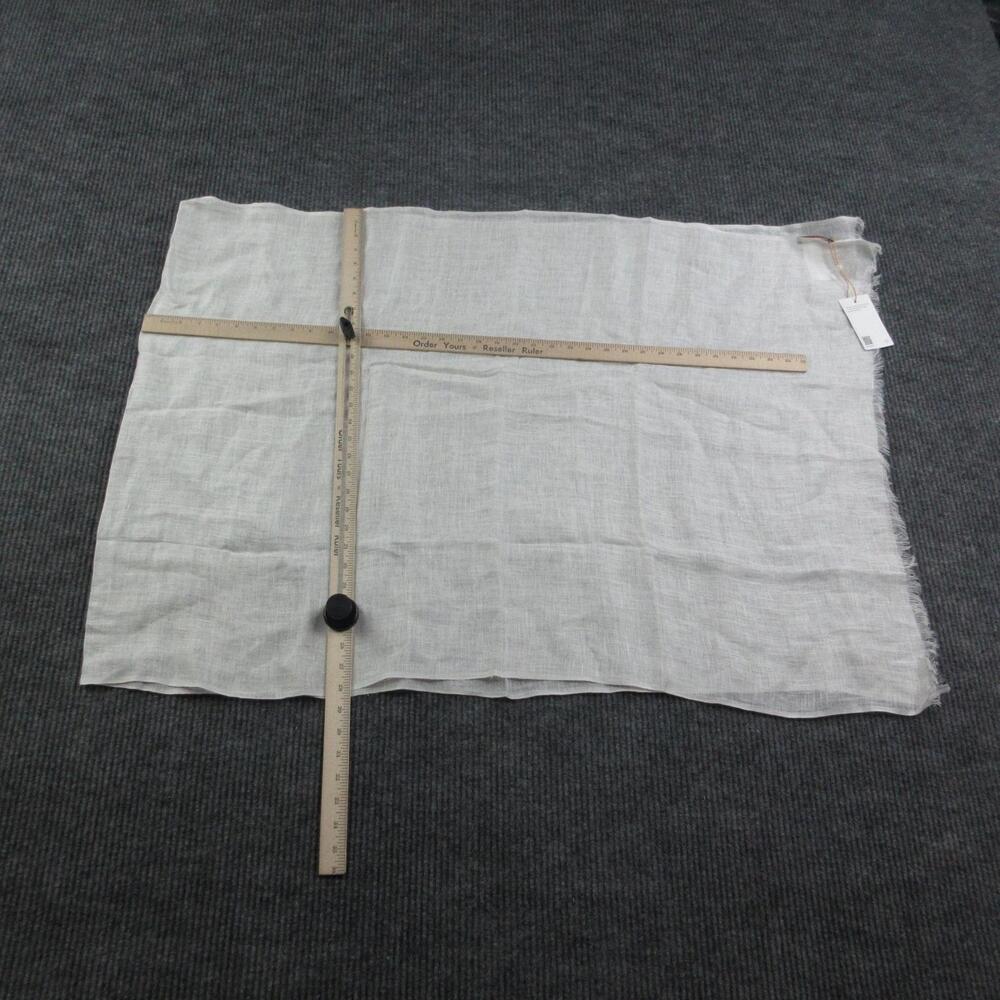Quince Scarf Womens One Size White Linen Rectangle Fringe Multifunctional NWT - Picture 4 of 12